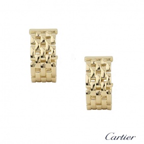 Cartier 18k Yellow Gold Maillon Panthere Earrings